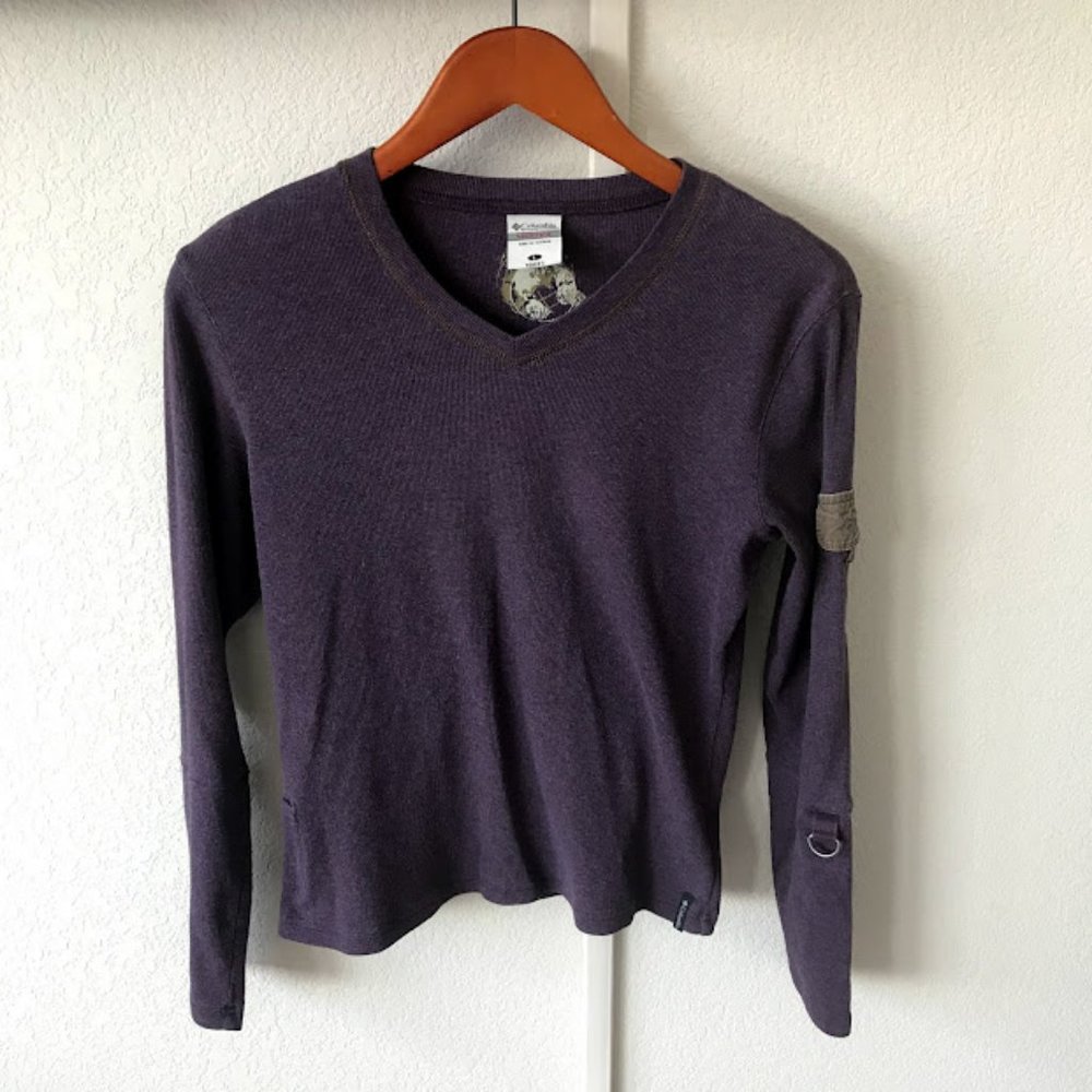 Columbia Vertex Large Purple Long Sleeve T-Shirt